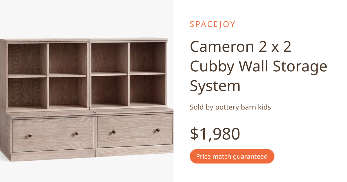 Cameron 2 x 2 Cubby Wall Storage System | Spacejoy