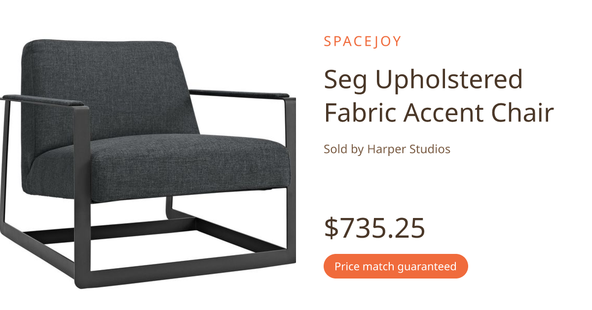 Seg Upholstered Fabric Accent Chair | Spacejoy